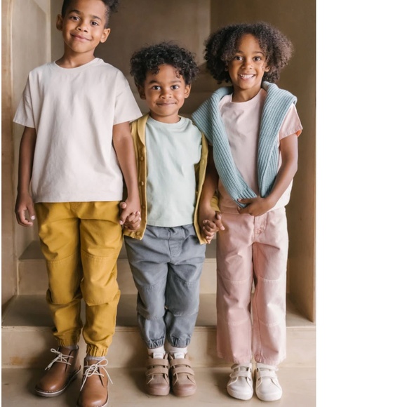 Pehr Vintage Twill Utility Jogger Organic Cotton Grey 3T New with Tags NWT - Picture 4 of 5